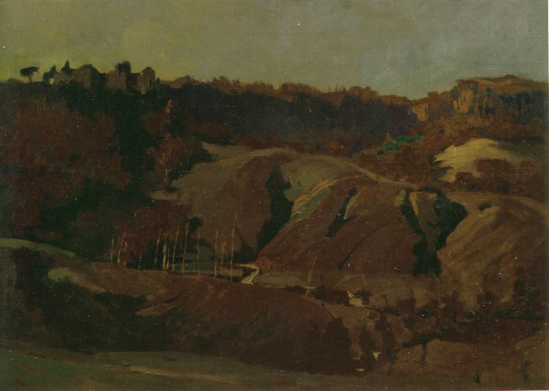 1913 -  Paesaggio etrusco (studio)
